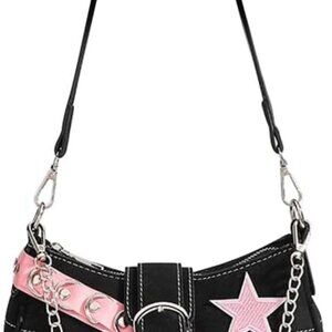 Y2K Purse Handbag Star Pattern Shoulder Bag Vintage Punk Style Women